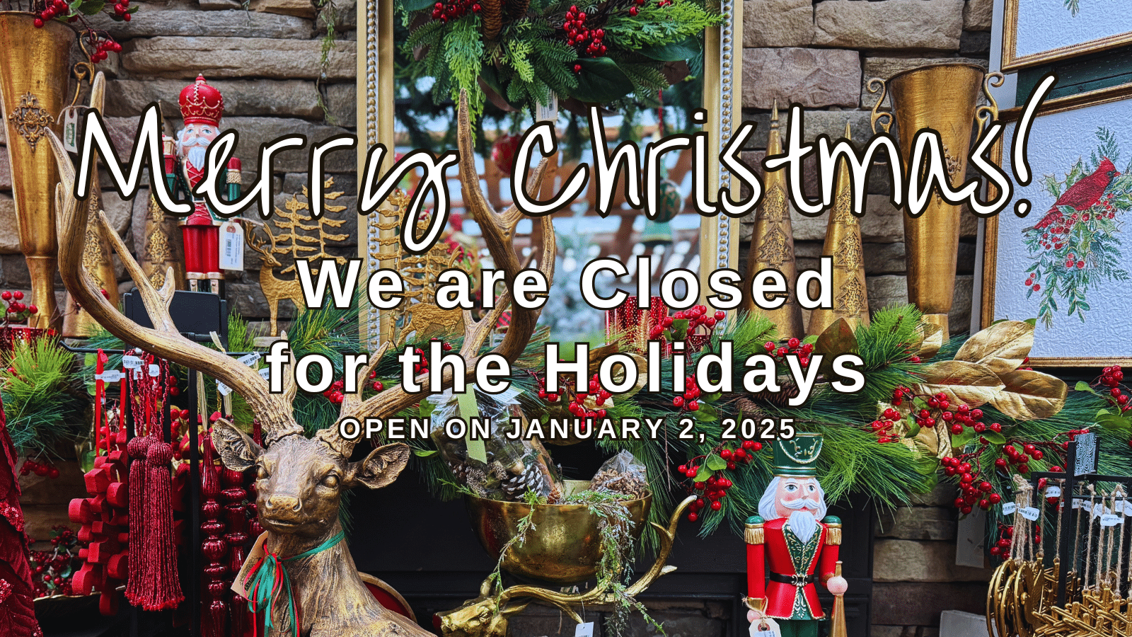 Closed. Merry Christmas!